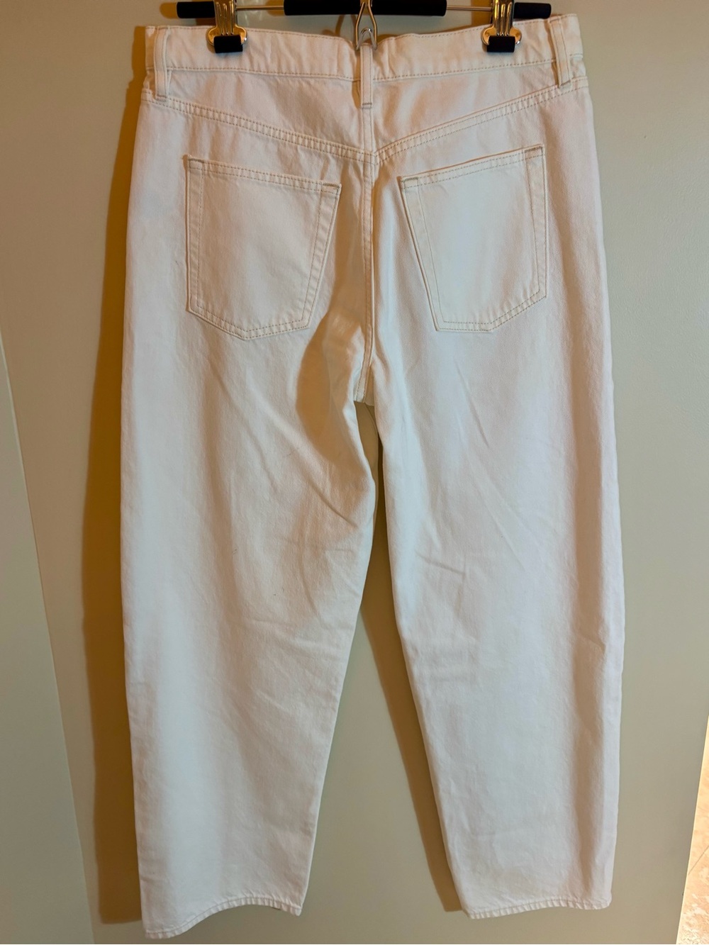 Frame Low Slung Barrel Denim Jeans Off-White Relaxed Fit size 28 - Picture 4 of 8